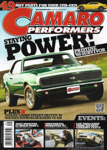 CAMARO PERFORMERS 2011 SEPT - 2000 HP '69 ON THE STREET, 461 ci LS DYNOED